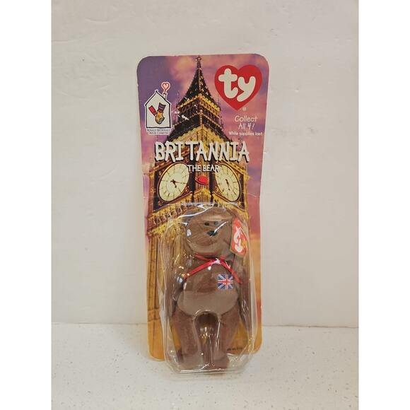 ULTRA Rare “BRITANNIA THE BEAR” Beanie Baby-NEVER OPENED/Out of Box